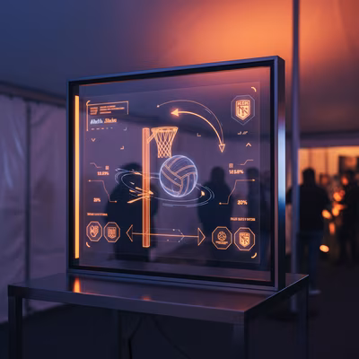 Large AR display with prediction graphics